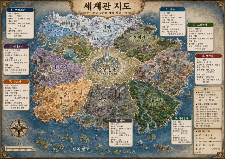 헤테로토피아 세계관 지도