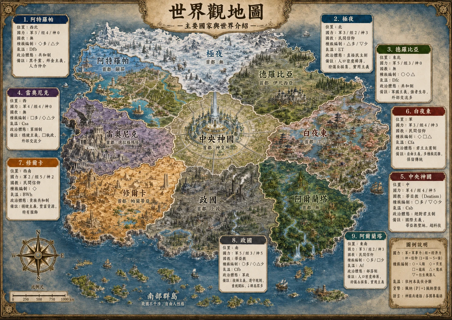 異托邦世界觀地圖